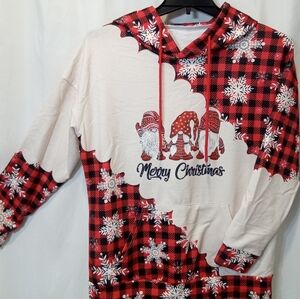 Gnome & Plaid Snowflake Hoodie ❄️ Merry Christmas 🎄